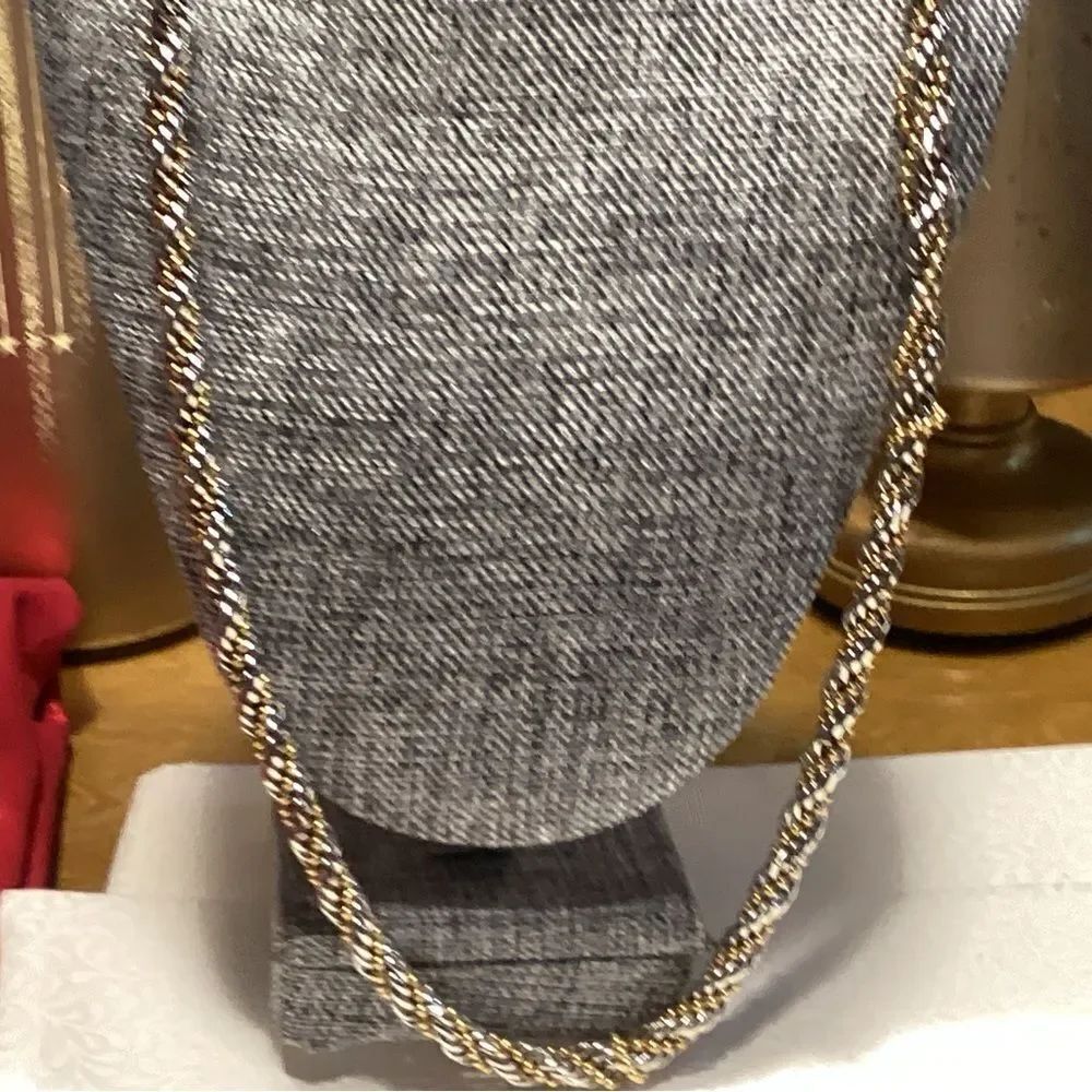 Goldtone  & Silvertone  Twisted Rope Necklace